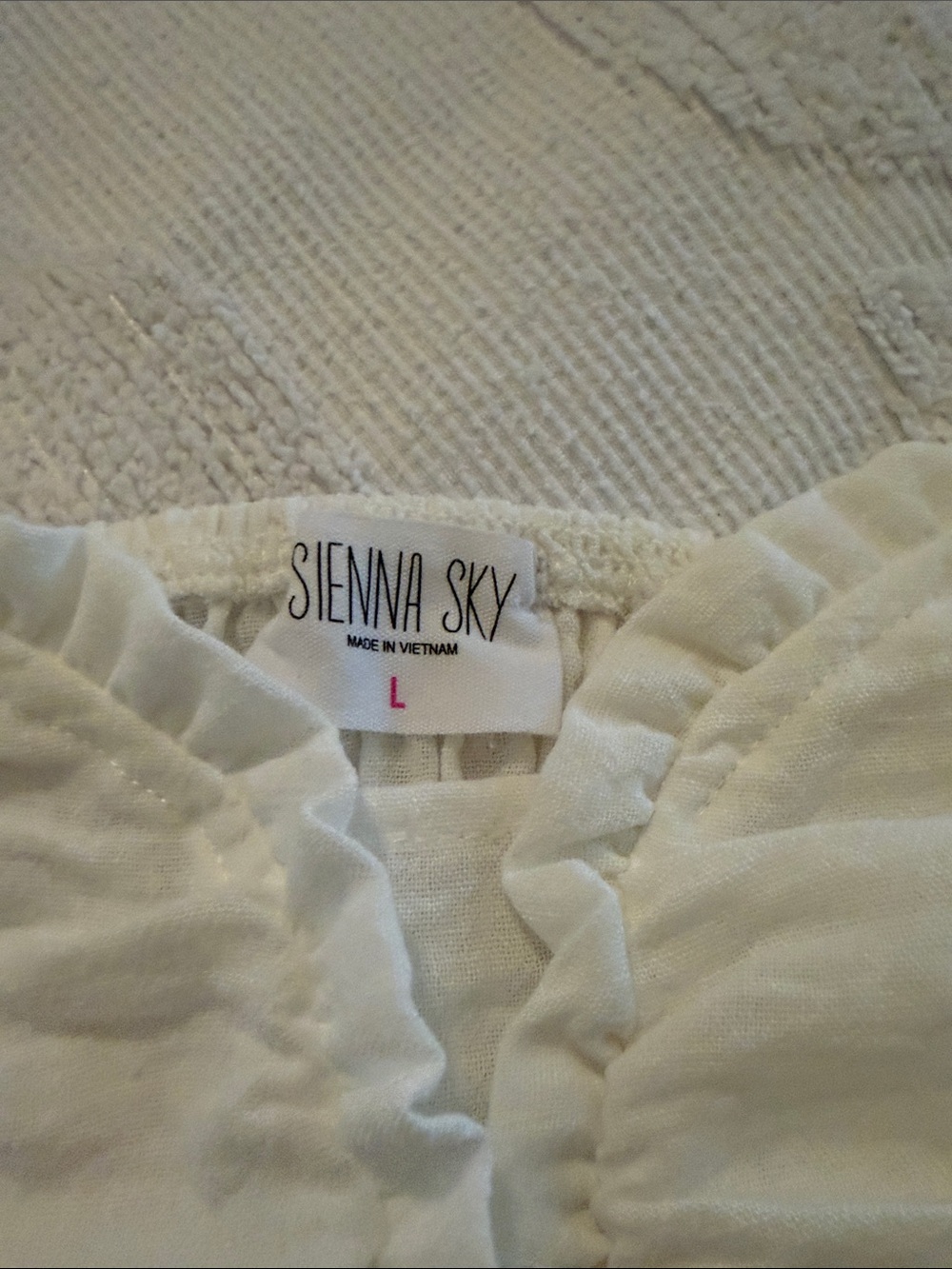 Sienna Sky Ivory Ruffled Ruched Camisole - Picture 3 of 6